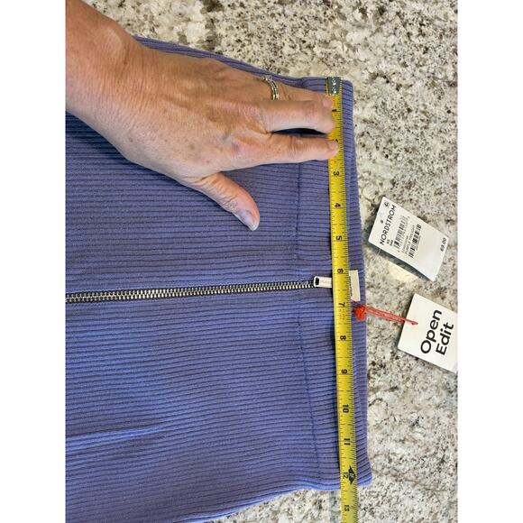 open edit | RIB ZIP FRONT SWEATER KNIT SKIRT XS Purple Lavender - Picture 9 of 11